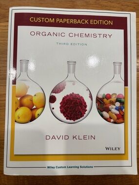 Wiley David Klein Organic Chemistry Third Edition - White/Cream Cover